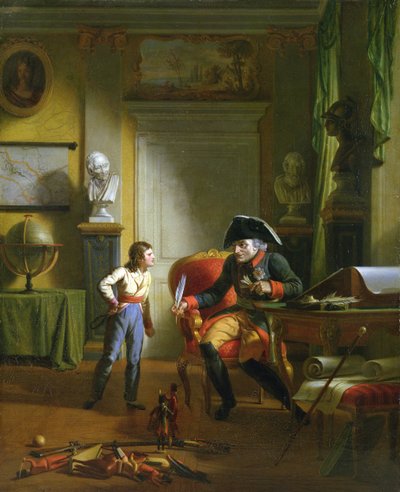 Frederick II the Great with his grandnephew Frederick William III, 1814 by German School